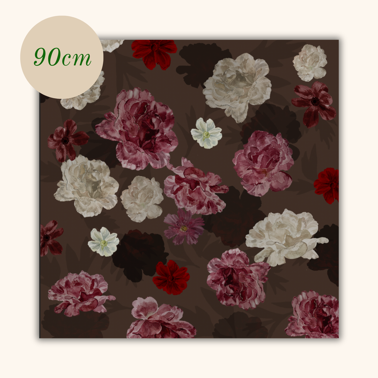 Large Autumn Rose Silk Scarf