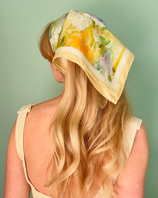 Butter Yellow Silk Scarf