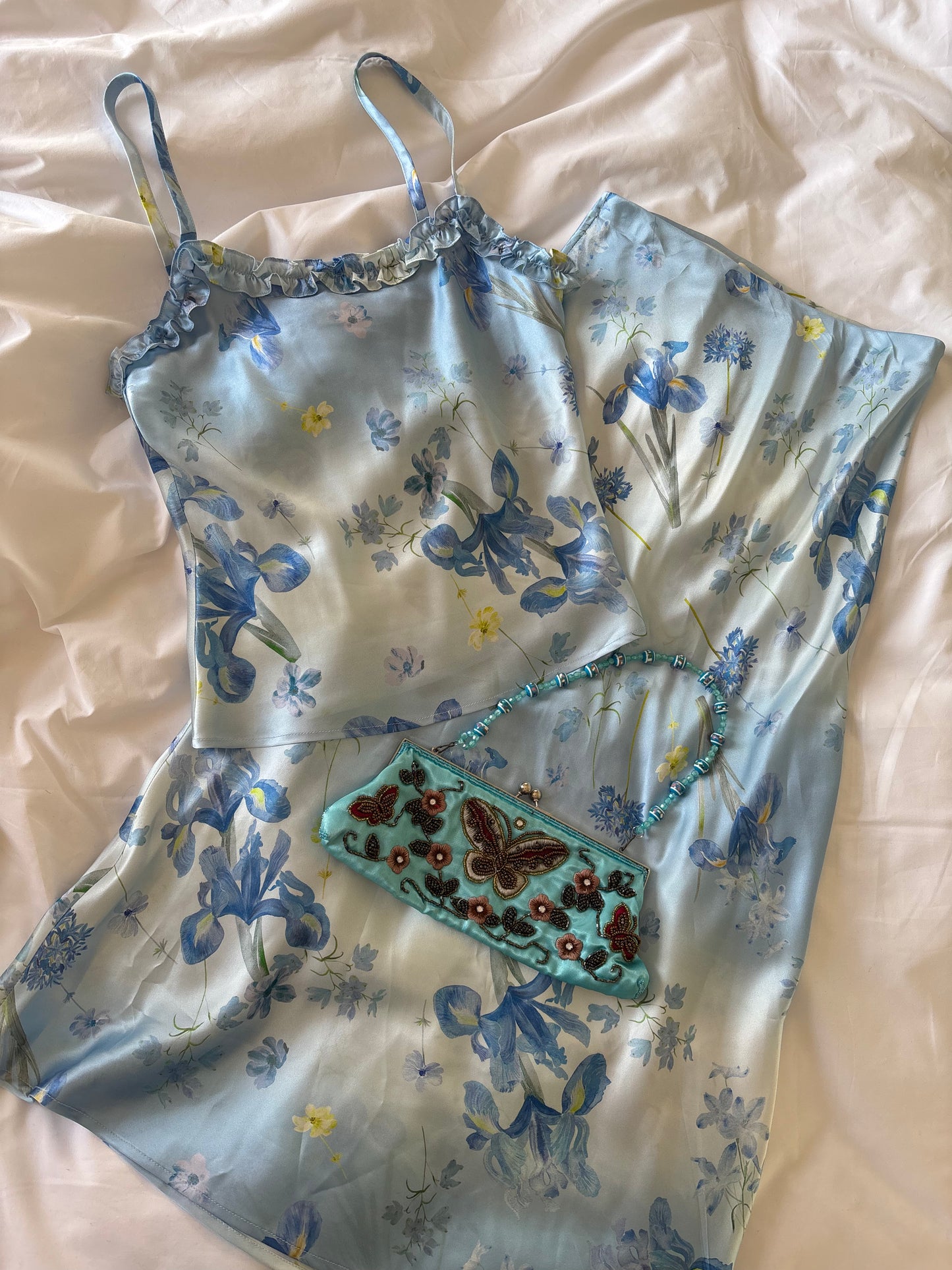 Iris Blue Silk Cami Top (Coming Soon)