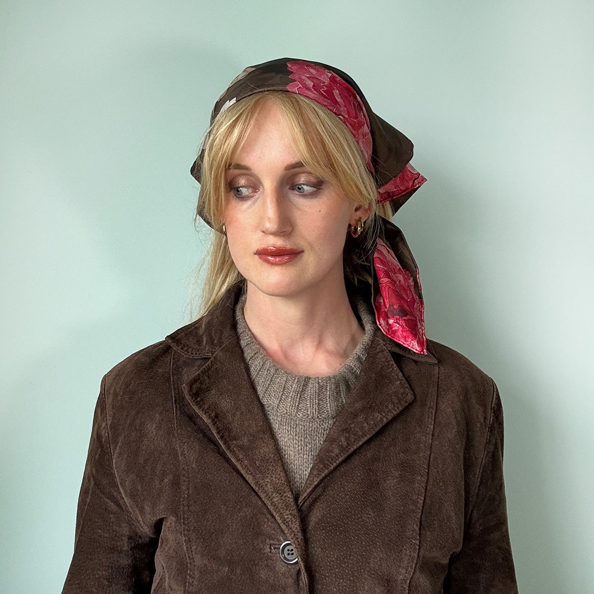 Autumn Rose Silk Scarf
