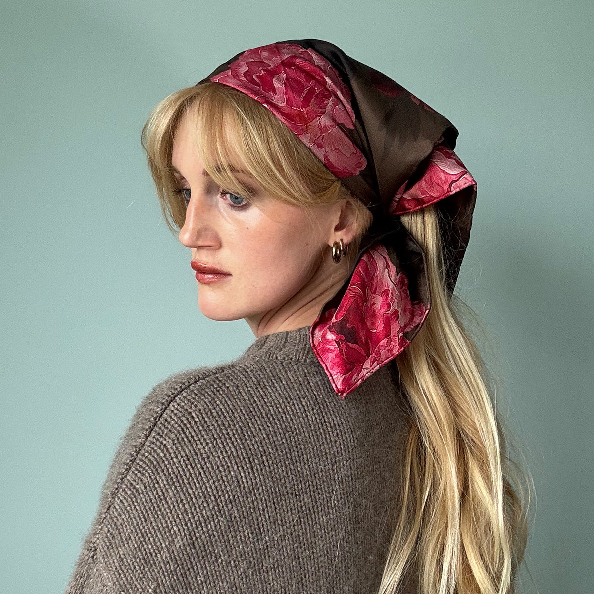 Autumn Rose Silk Scarf