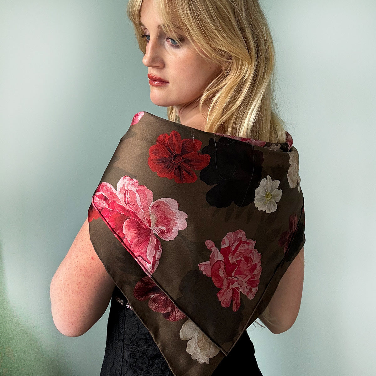 Autumn Rose Silk Scarf
