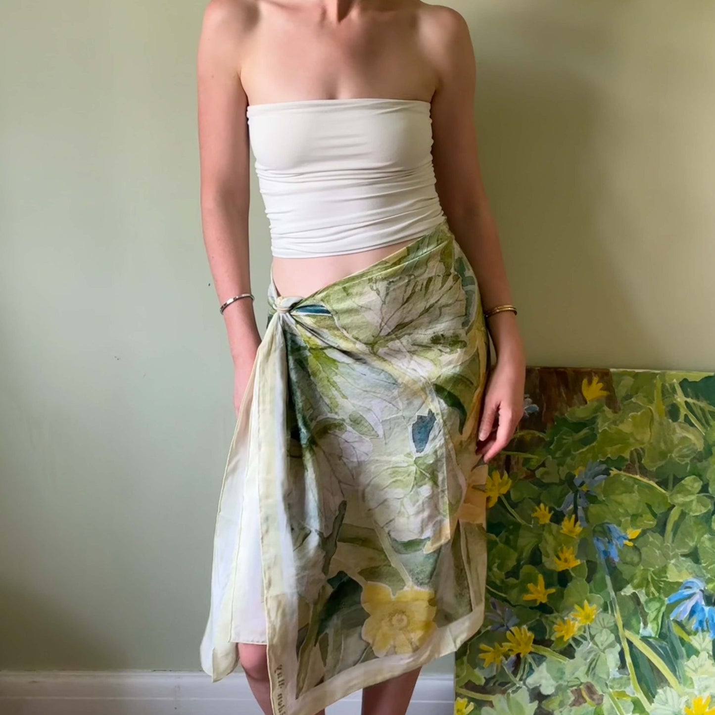 Large Butter Yellow Scarf