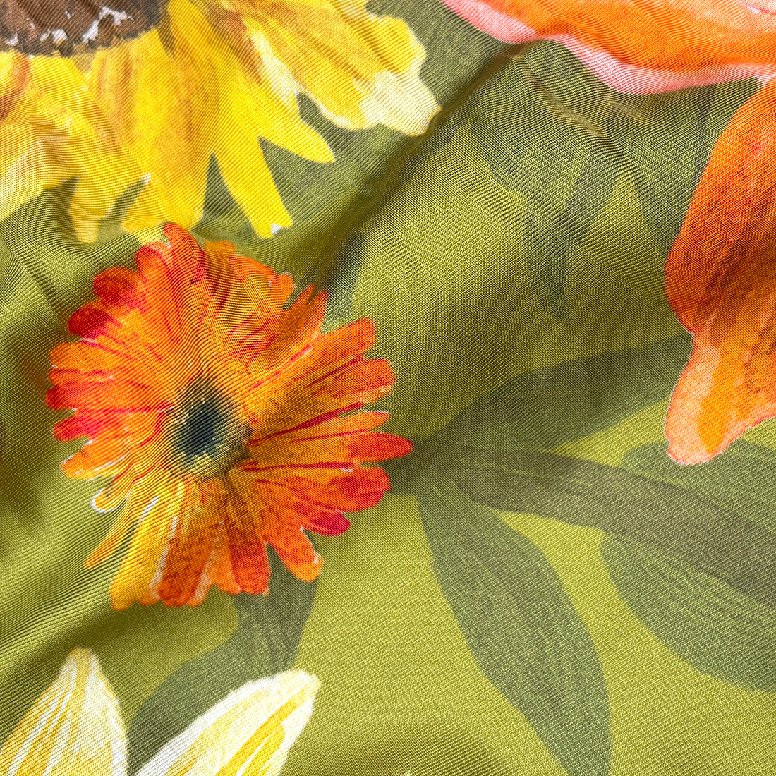 Orla Sunflower Silk Scarf