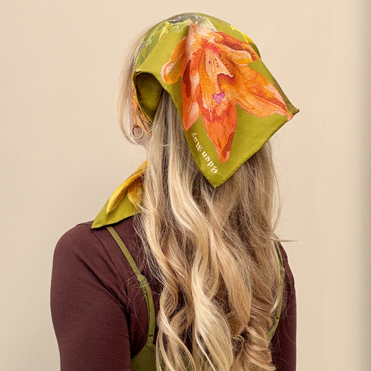 Orla Sunflower Silk Scarf