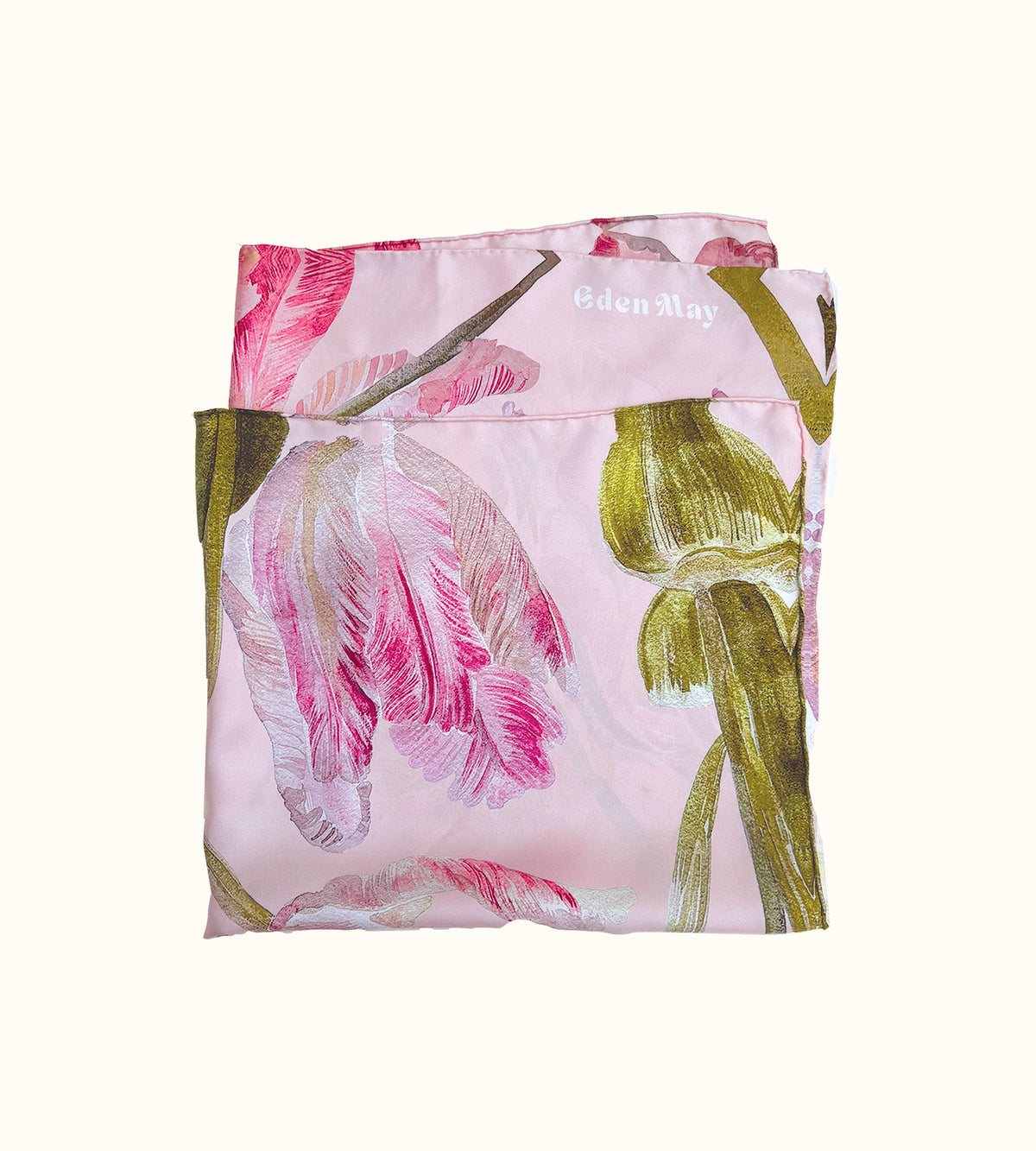Tulip Pink Silk Scarf