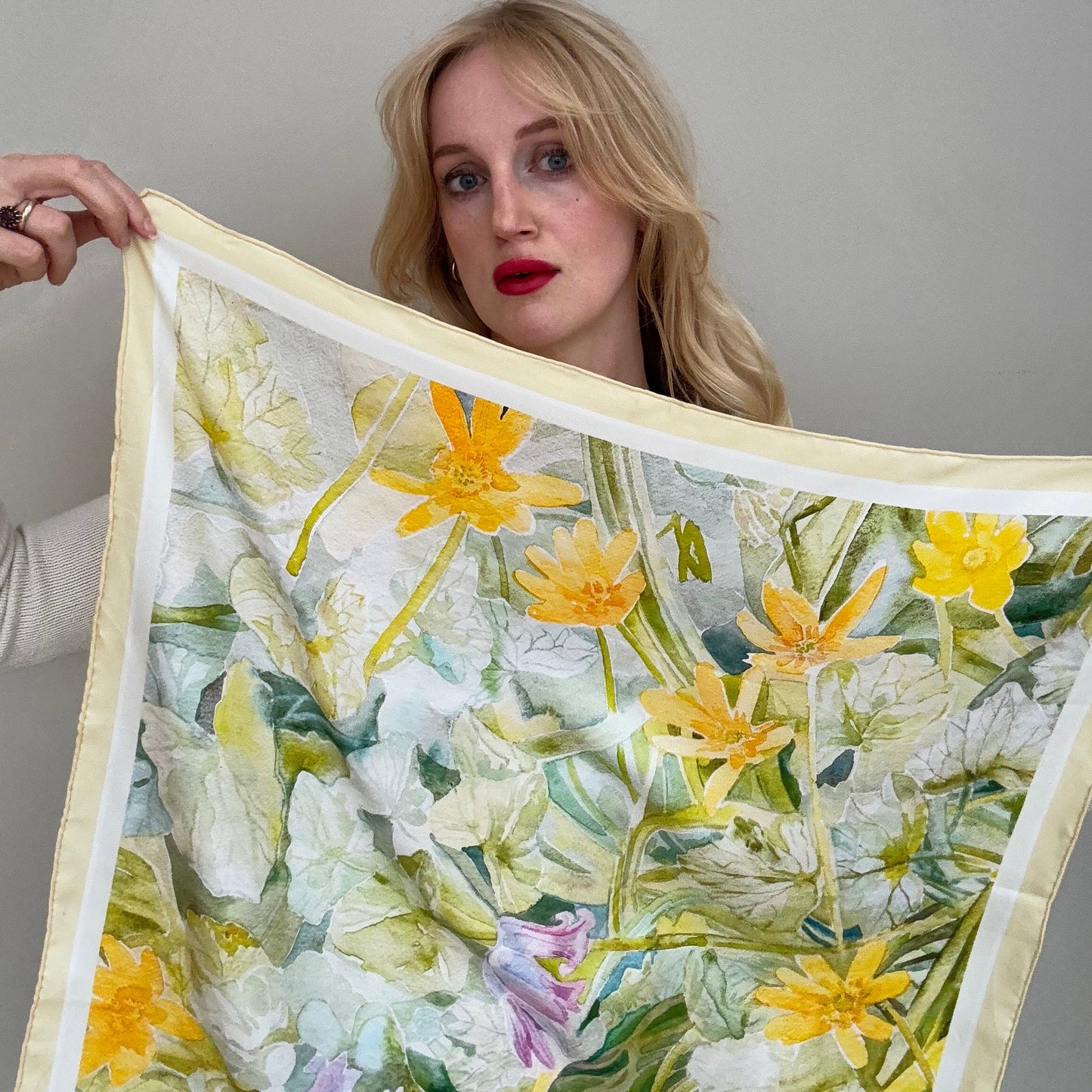 Butter Yellow Silk Scarf