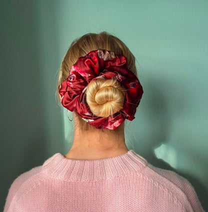 Ruby Rose Silk Scrunchie