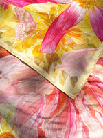 Golden Dahlia Silk Scarf