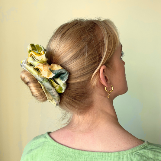 Butter Yellow Silk Scrunchie