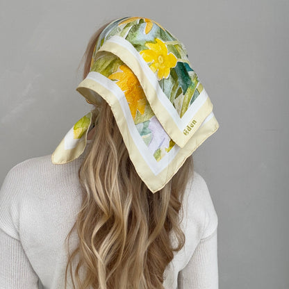 Butter Yellow Silk Scarf