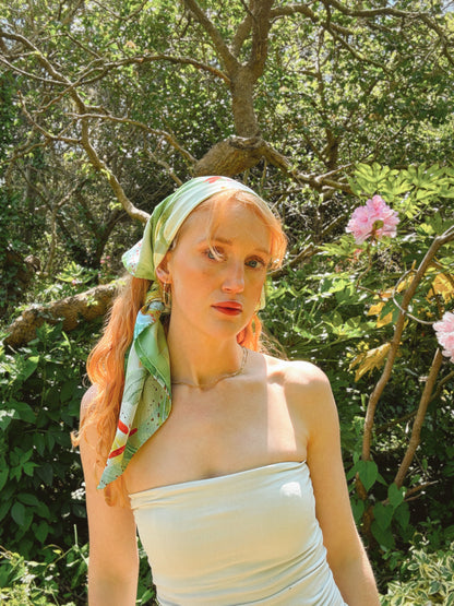 Large Lilium Silk Scarf 90