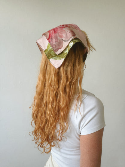 Tulip Pink Silk Scarf 65