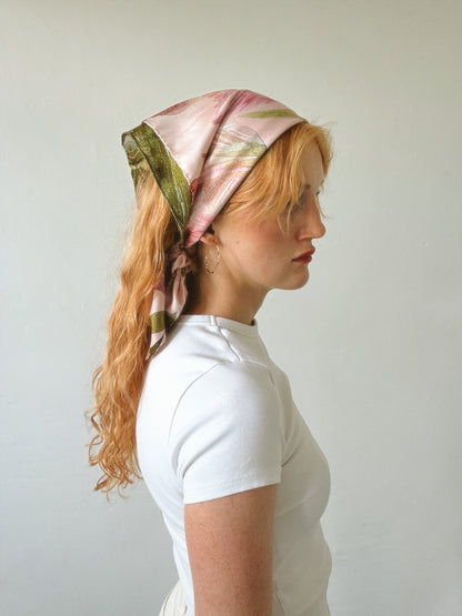 Tulip Pink Silk Scarf 65