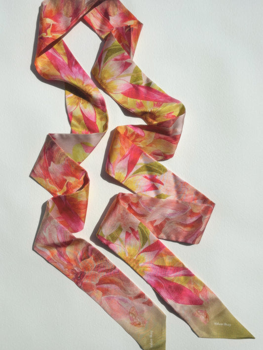 Dahlia Sorbet Silk Ribbon