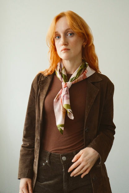 Tulip Pink Silk Scarf