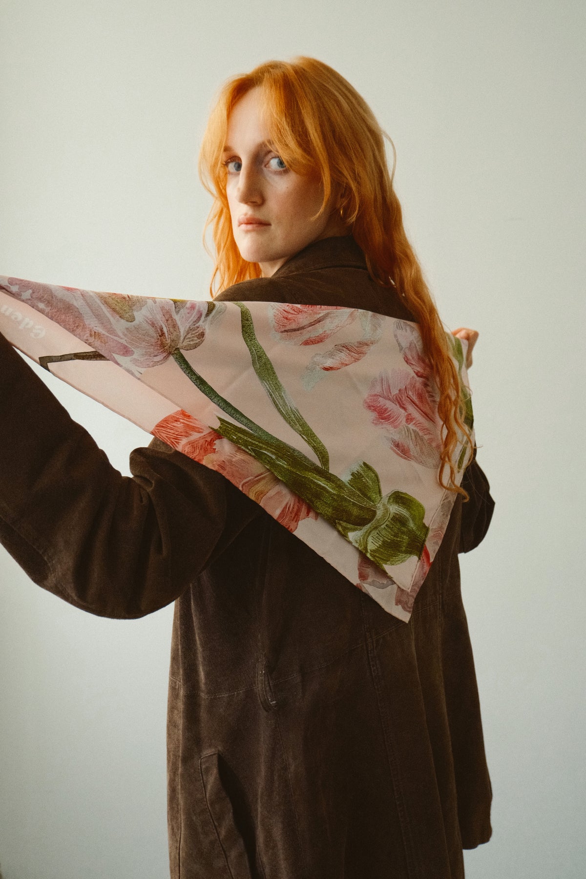 Tulip Pink Silk Scarf