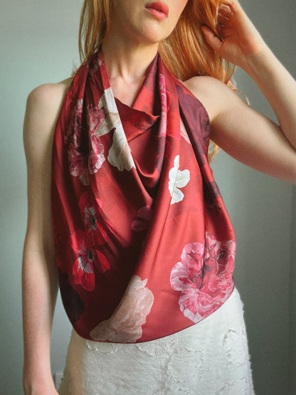 Ruby Rose Silk Scarf