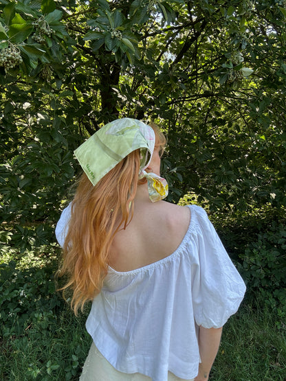 Monet Green Silk Scarf 65