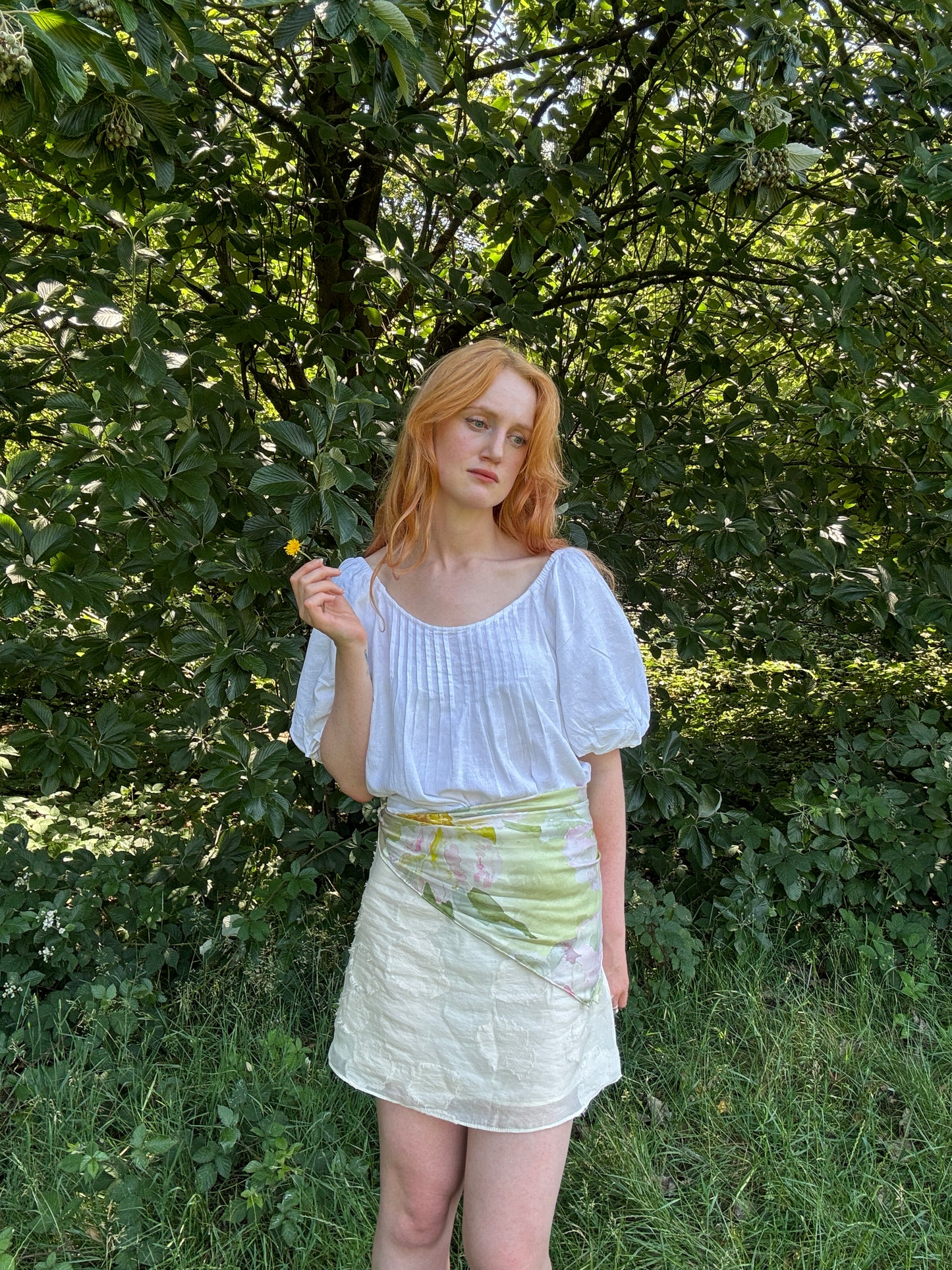 Monet Green Silk Scarf 65
