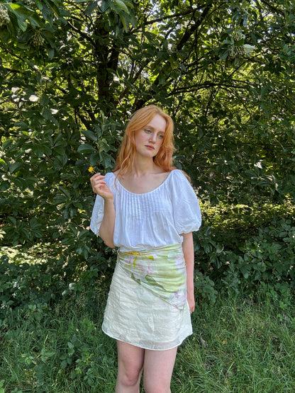 Monet Green Silk Scarf 65
