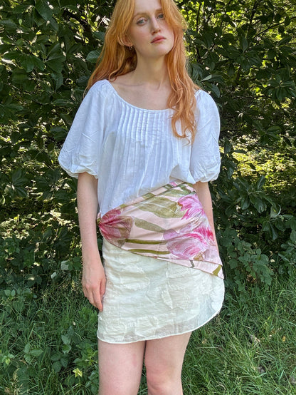 Tulip Pink Silk Scarf 65