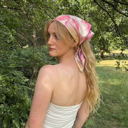 Peony Silk Scarf