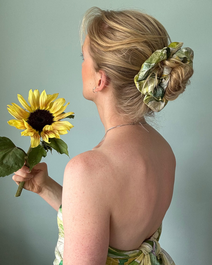 Butter Yellow Silk Scrunchie