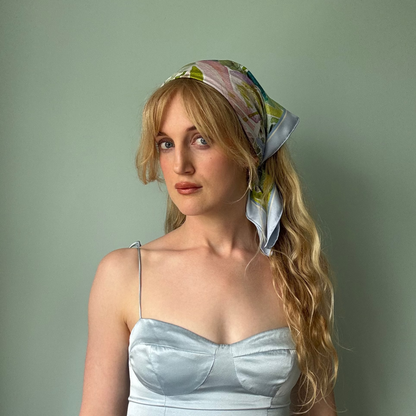 Cornflower Blue Silk Scarf