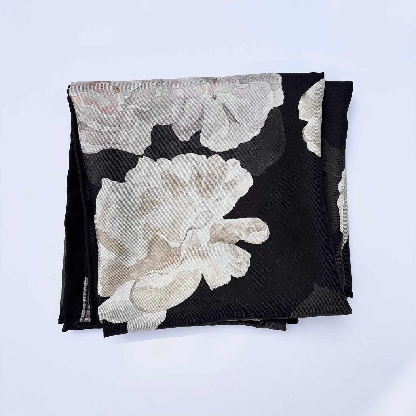 Black Rose Silk Scarf