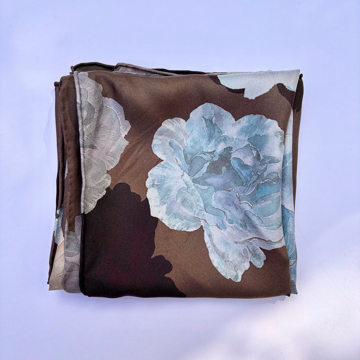 Sapphire Rose Silk Scarf