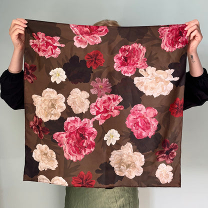 Autumn Rose Silk Scarf