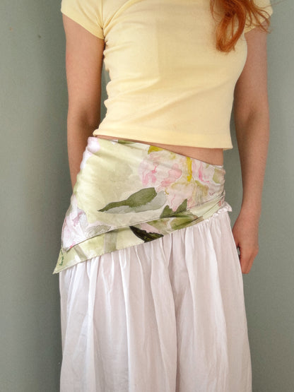 Monet Green Silk Scarf 65