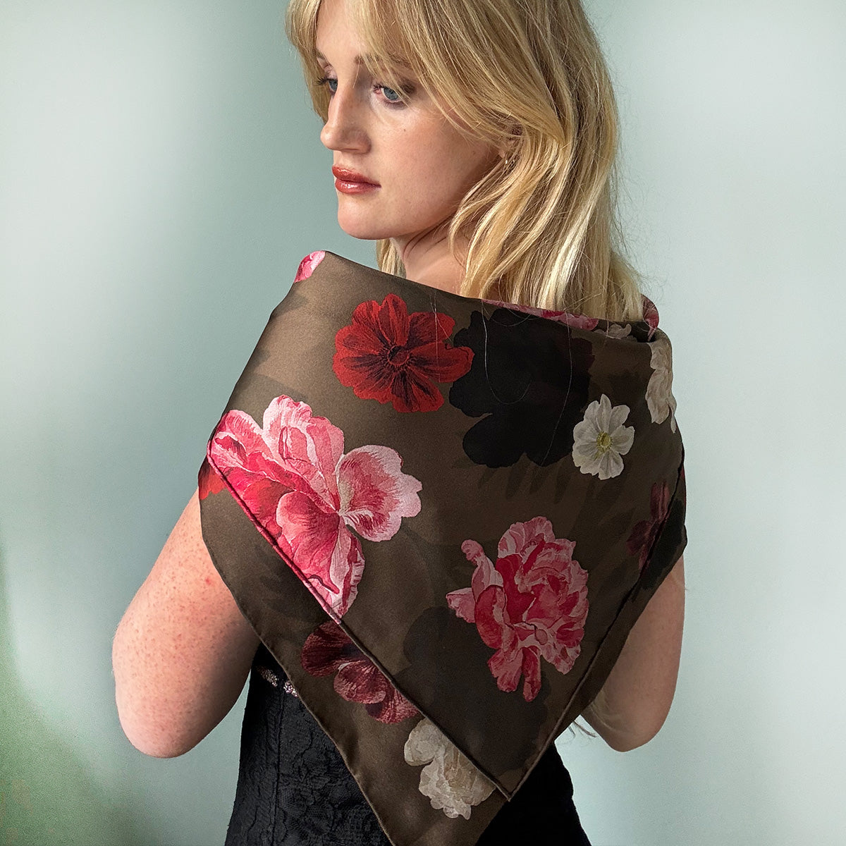 Autumn Rose Silk Scarf