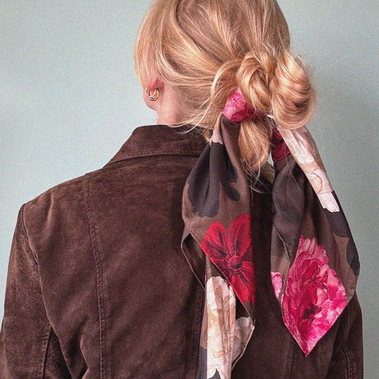 Autumn Rose Silk Scarf
