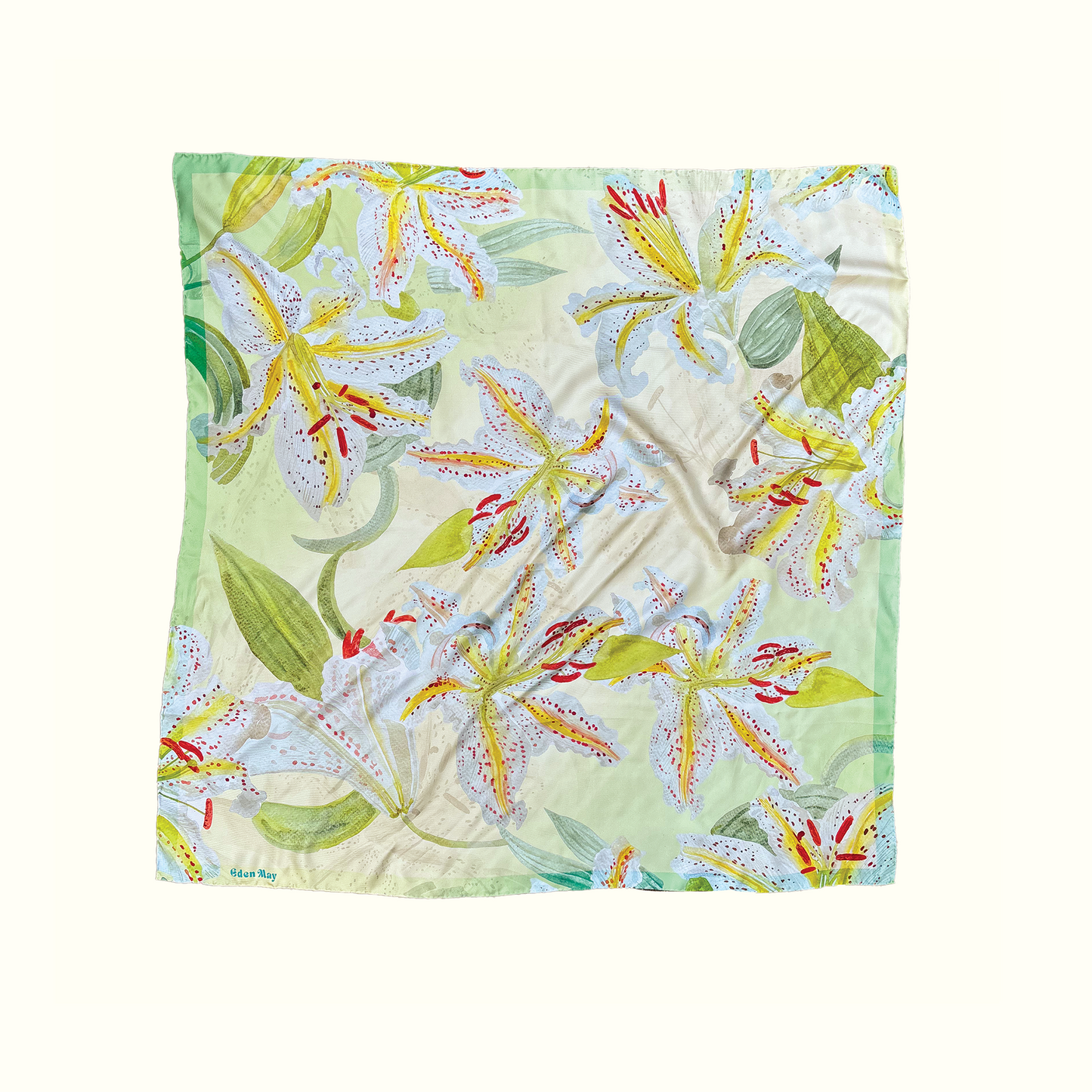 Large Lilium Silk Scarf 90