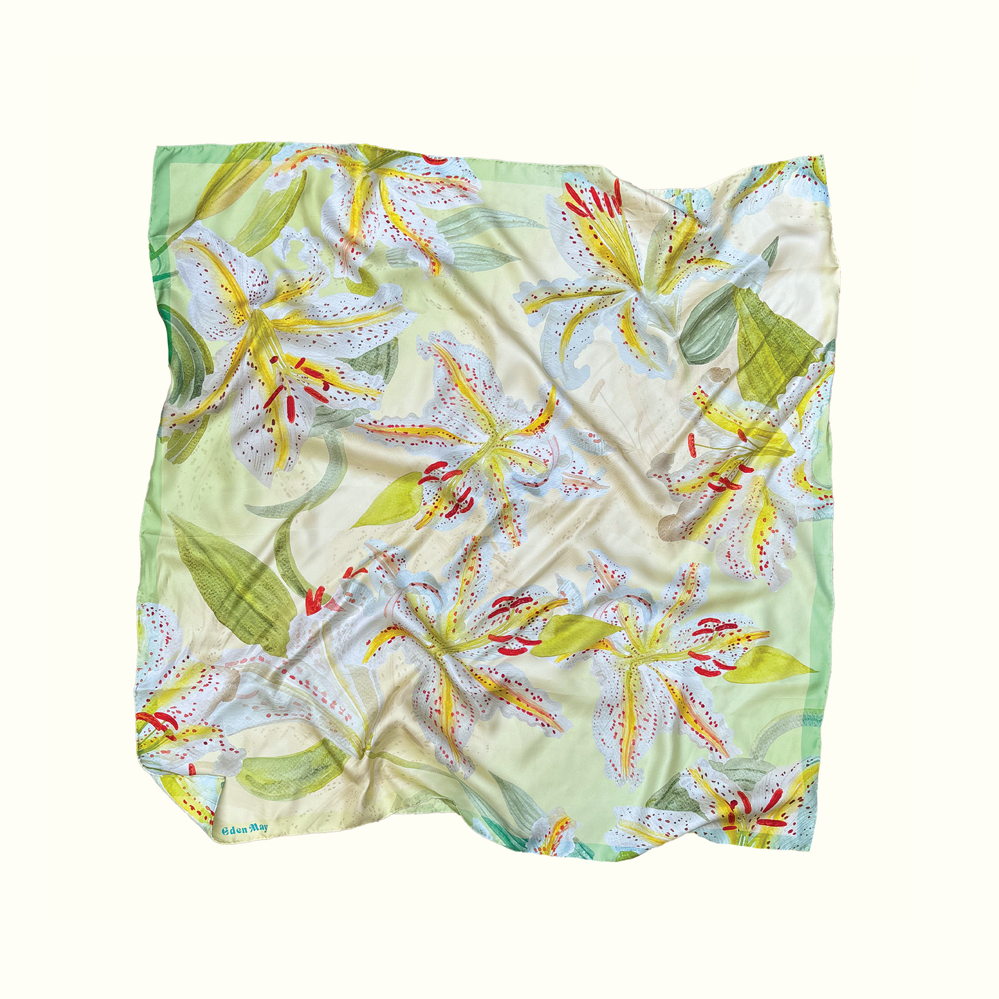Large Lilium Silk Scarf 90