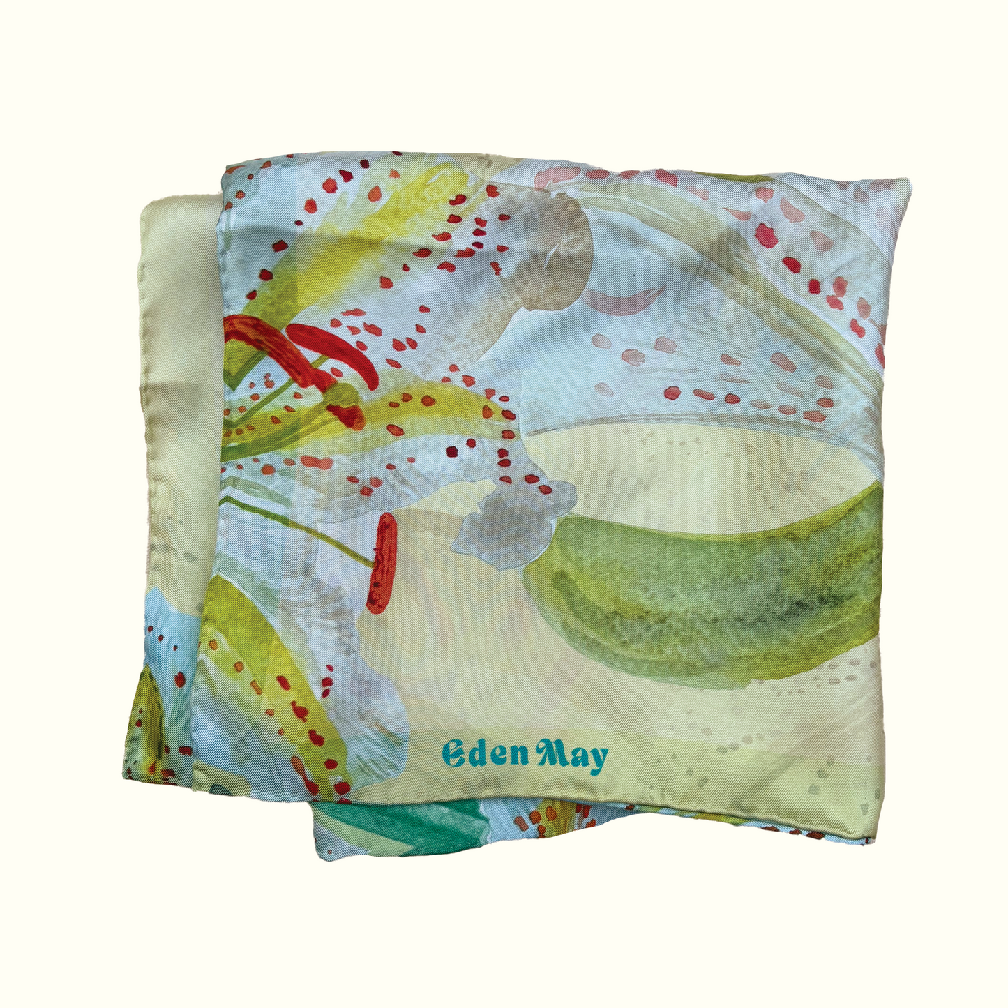 Large Lilium Silk Scarf 90