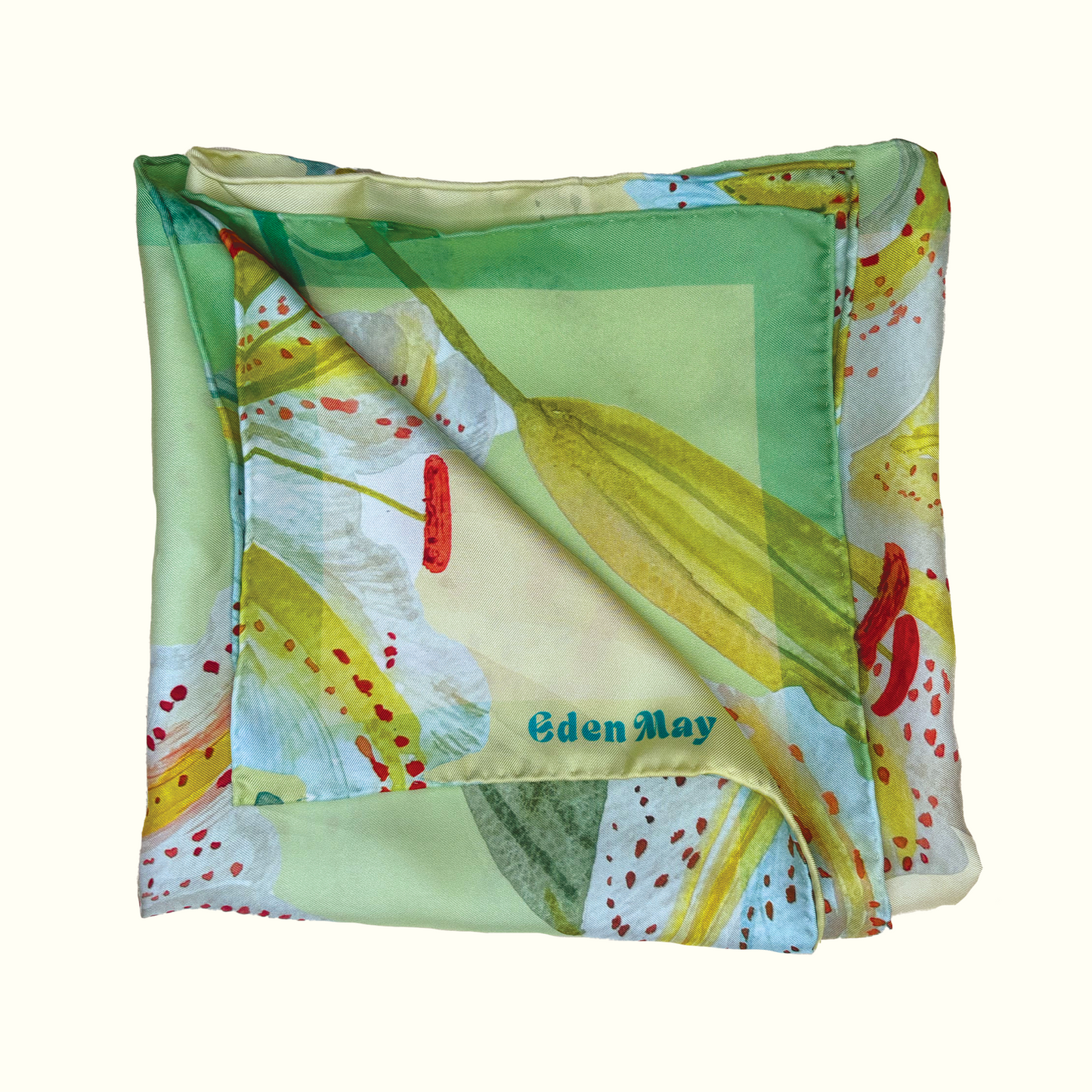 Large Lilium Silk Scarf 90