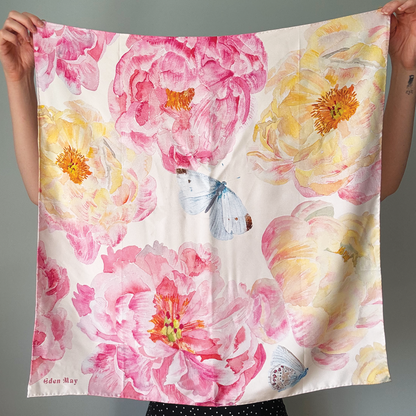 Peony Silk Scarf