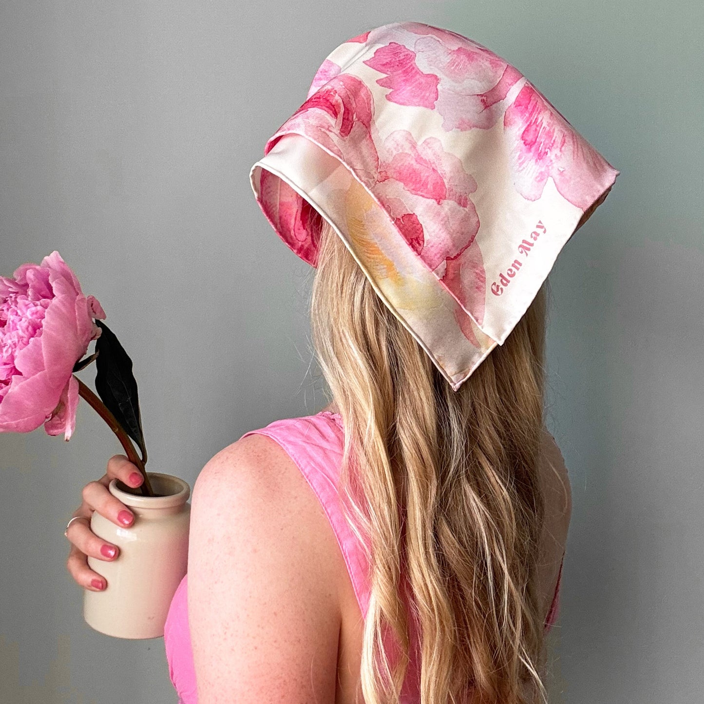 Peony Silk Scarf