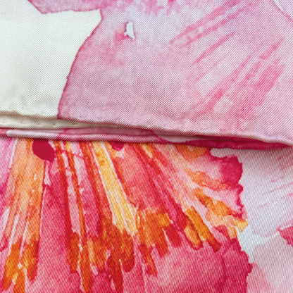 Large Peony Silk Scarf 90