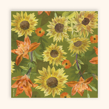 Orla Sunflower Silk Scarf