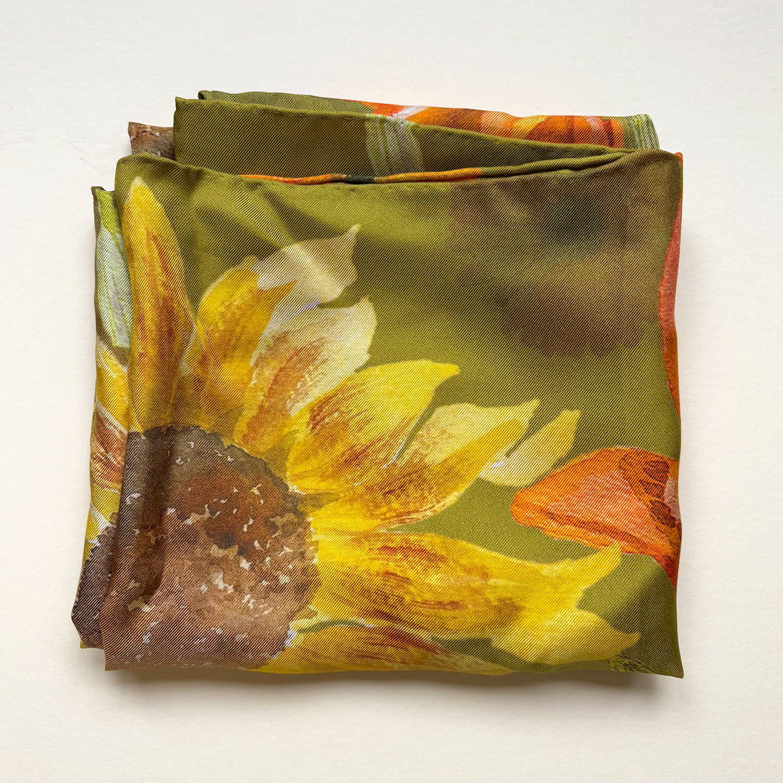 Orla Sunflower Silk Scarf