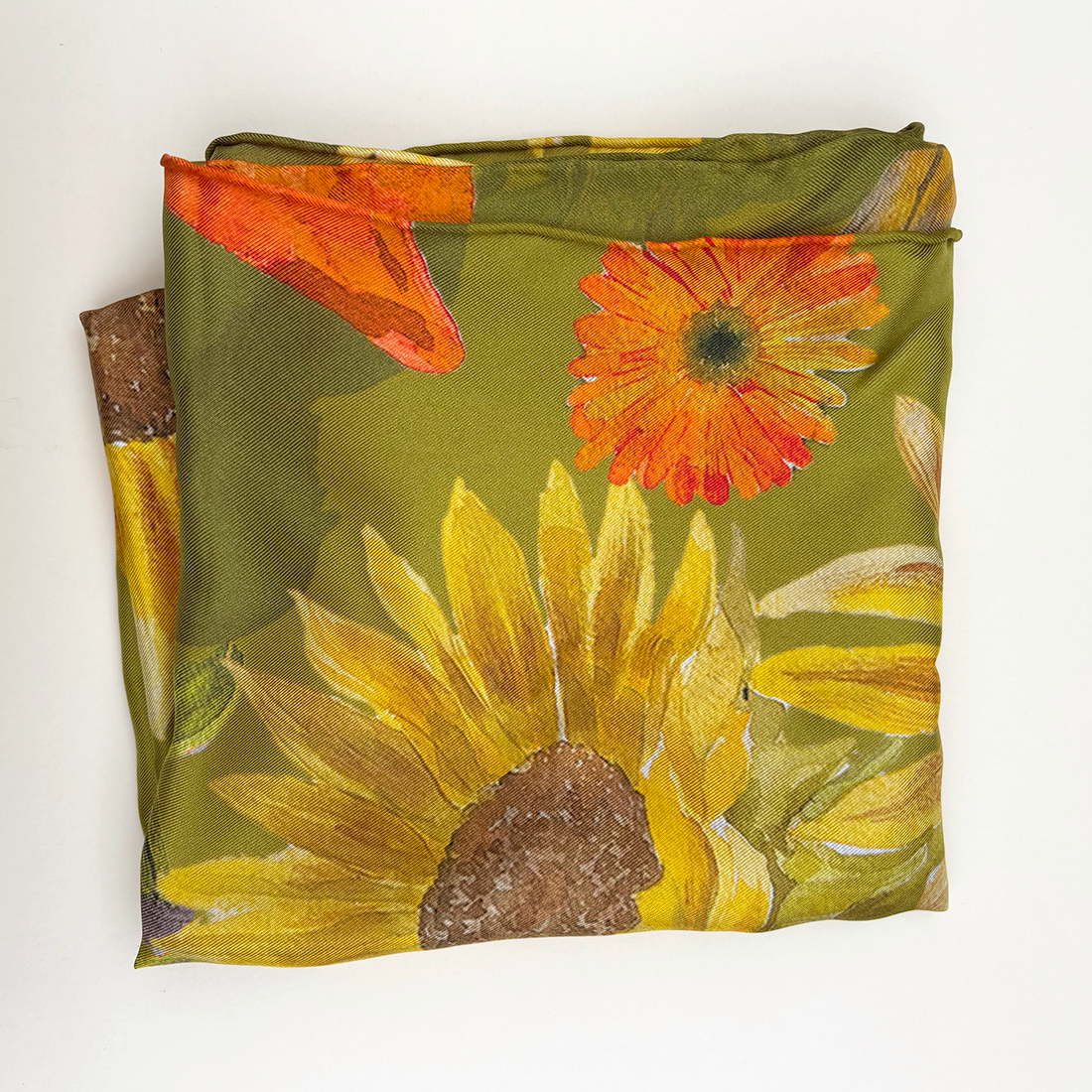 Orla Sunflower Silk Scarf