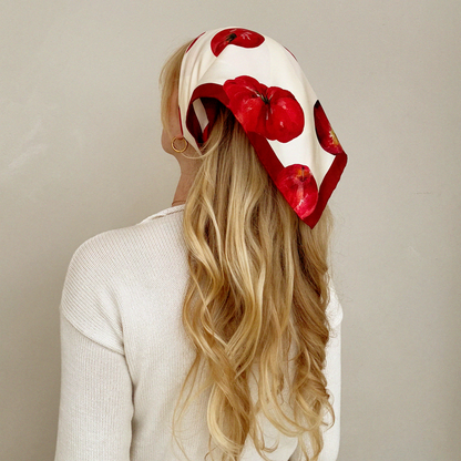 Pomona Burgundy Silk Scarf