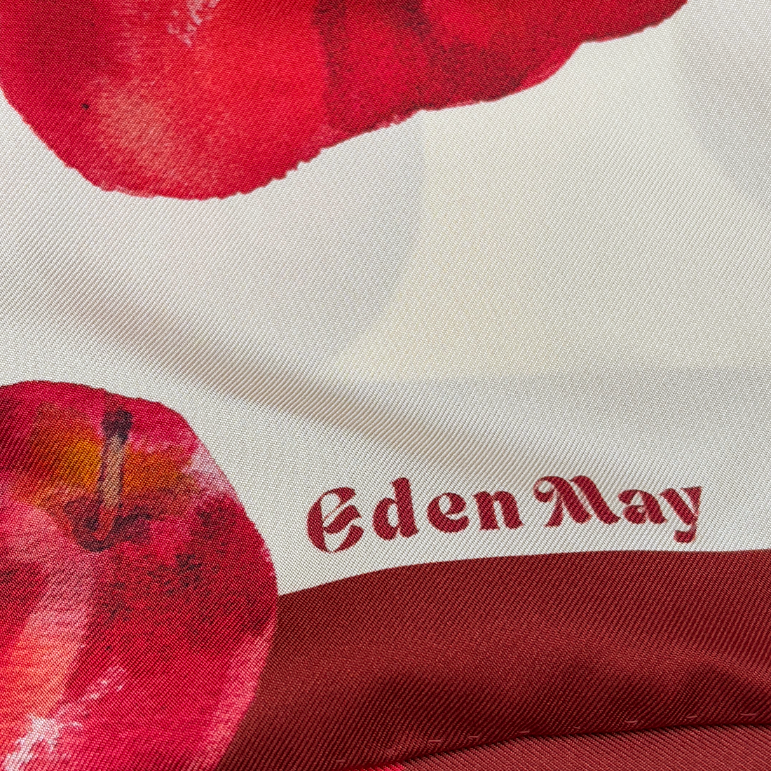 Pomona Burgundy Silk Scarf