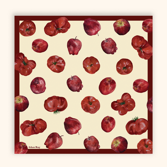 Pomona Burgundy Silk Scarf