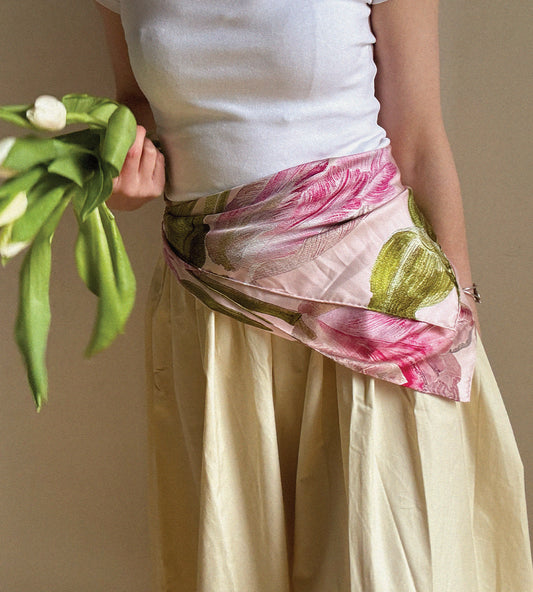 Tulip Silk Scarf