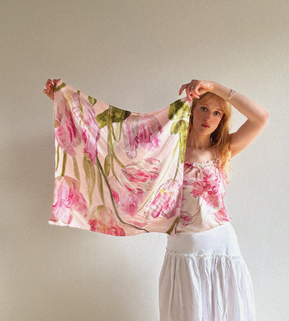 Tulip Silk Scarf